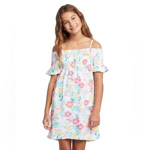 Roxy x Barbie Smocky Sunday Dress - Youth Girls Barbie Roxy Colab Smocked Dress
